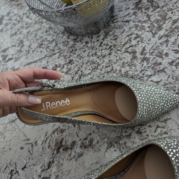 Rhinestone Sparkle Shoes J Renee New Year's Eve 🎉👠 shoes 7.5 - Picture 9 of 16